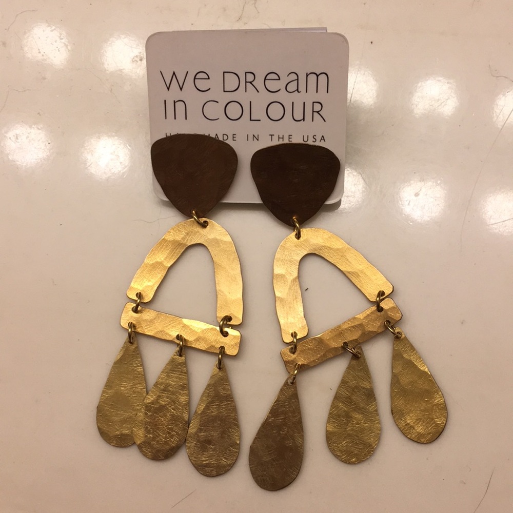 Handmade brass earrings
